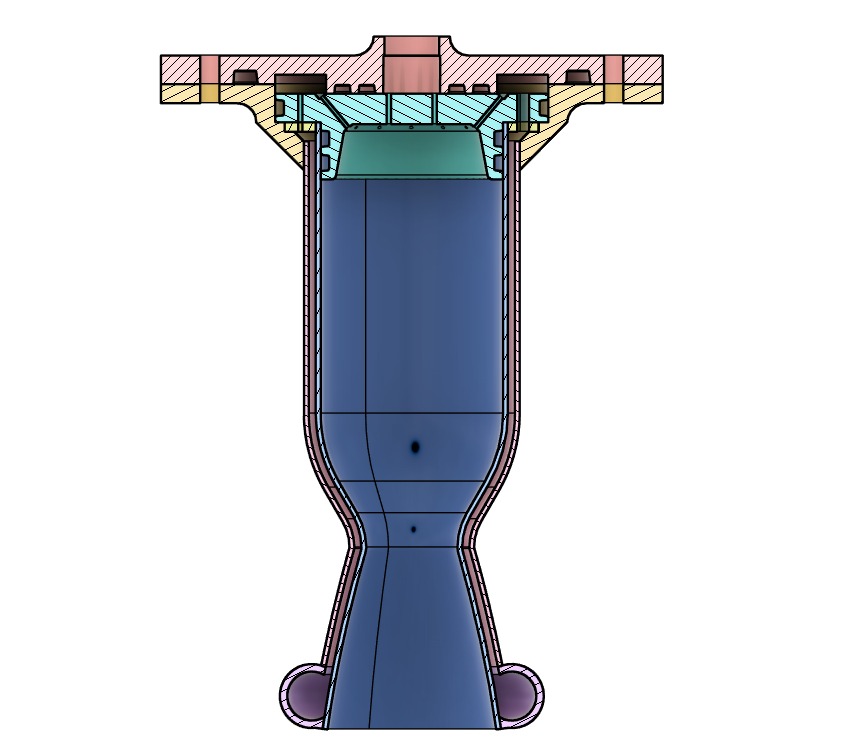 Regeneratively Cooled Bi-Liquid Rocket Engine image 3