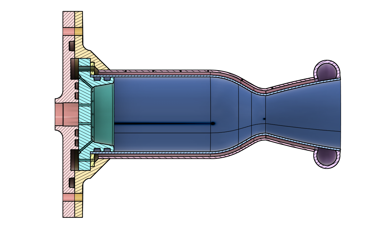 Regeneratively Cooled Bi-Liquid Rocket Engine
